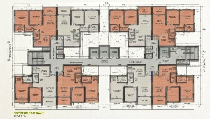 Mahindra Rivenza 2 BHK floor plan