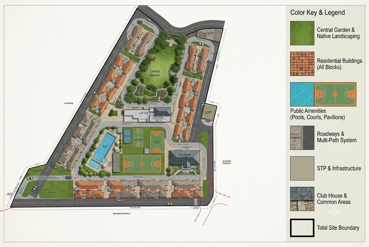Mahindra Rivenza master plan, Mahalunge, Pune